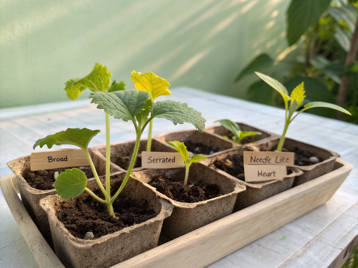 Young organic seedlings thriving in a sunlit greenhouse